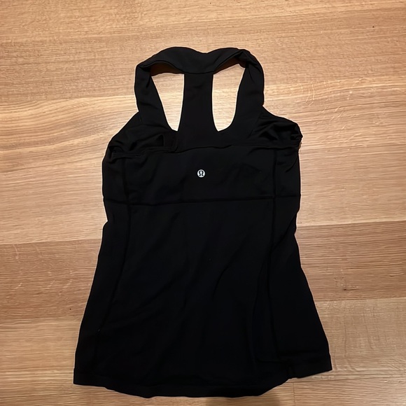 Black Lululemon Tabk with Built In Bra - Picture 3 of 3